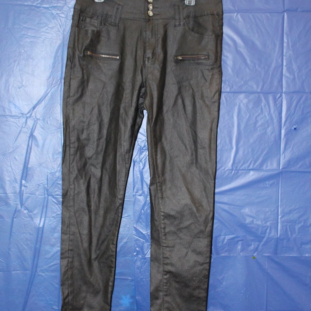 Black Ecupper Spandex Pants